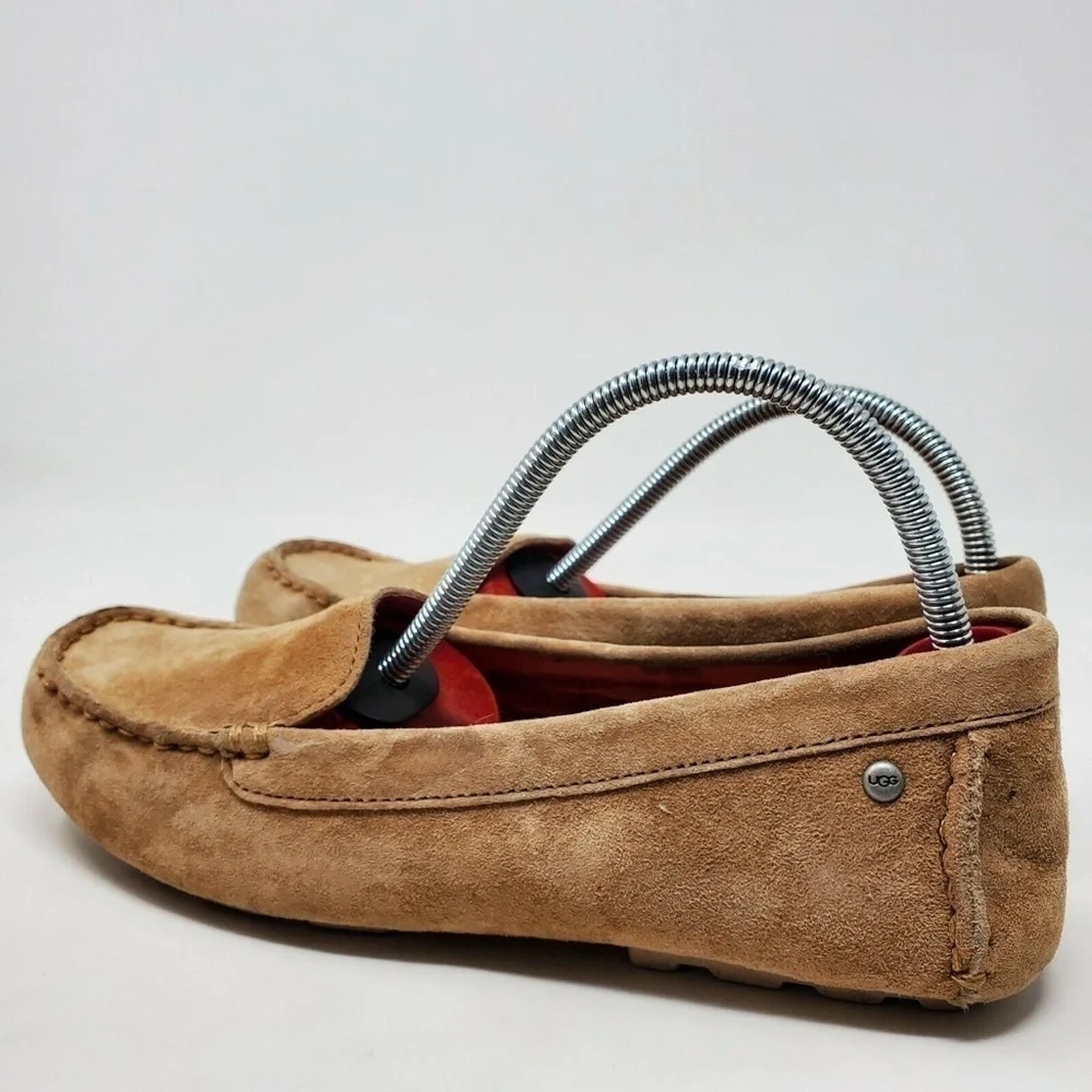 UGG MILANA CHESTNUT BROWN LEATHER LOAFERS SHOES 6